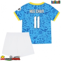 Camisa de Futebol Wolves Hee-chan Hwang #11 Equipamento Alternativo Infantil 2025-26 Manga Curta (+ Calças curtas)
